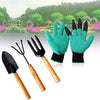BulkySellers Gardening Hand Cultivator, Big Digging Trowel, Shovel & Garden Gloves with Claws for Digging & Planting