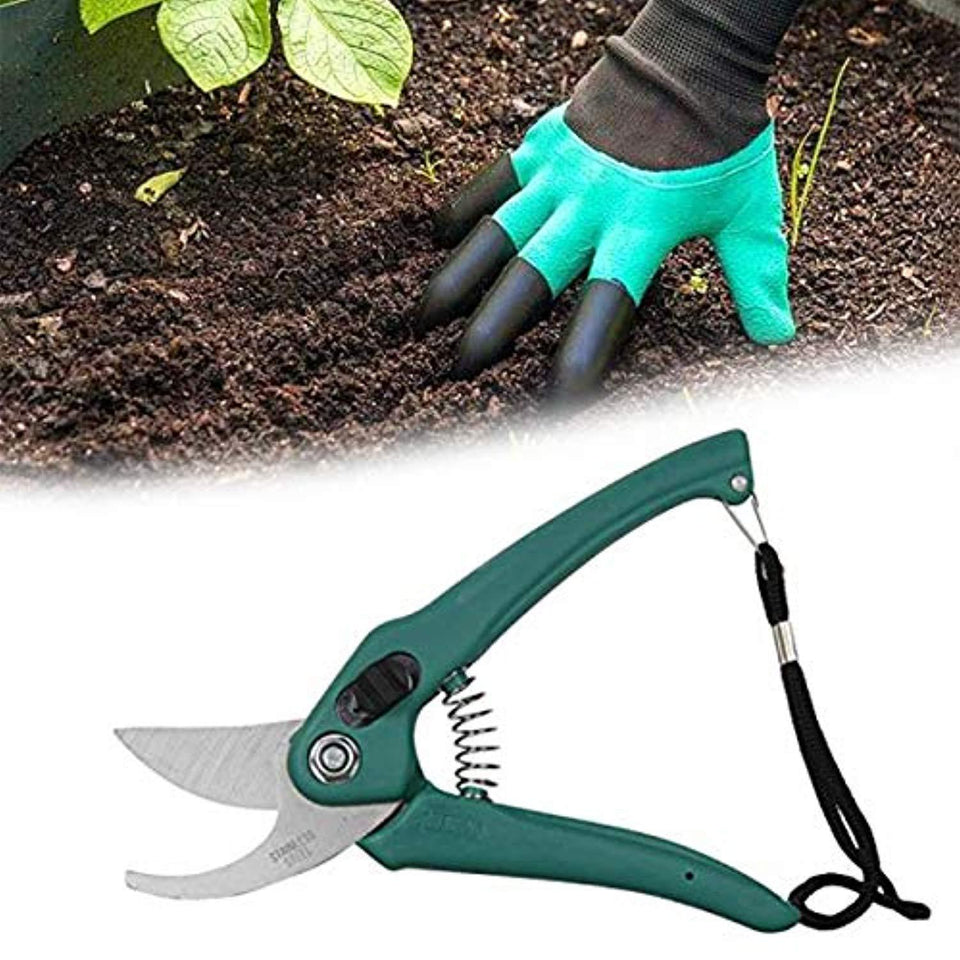 BulkySellers Gardening Tools - Garden Gloves with Claws for Digging and Planting, 1 Pair Ergonomic Grip, Incredibly Sharp Secateurs