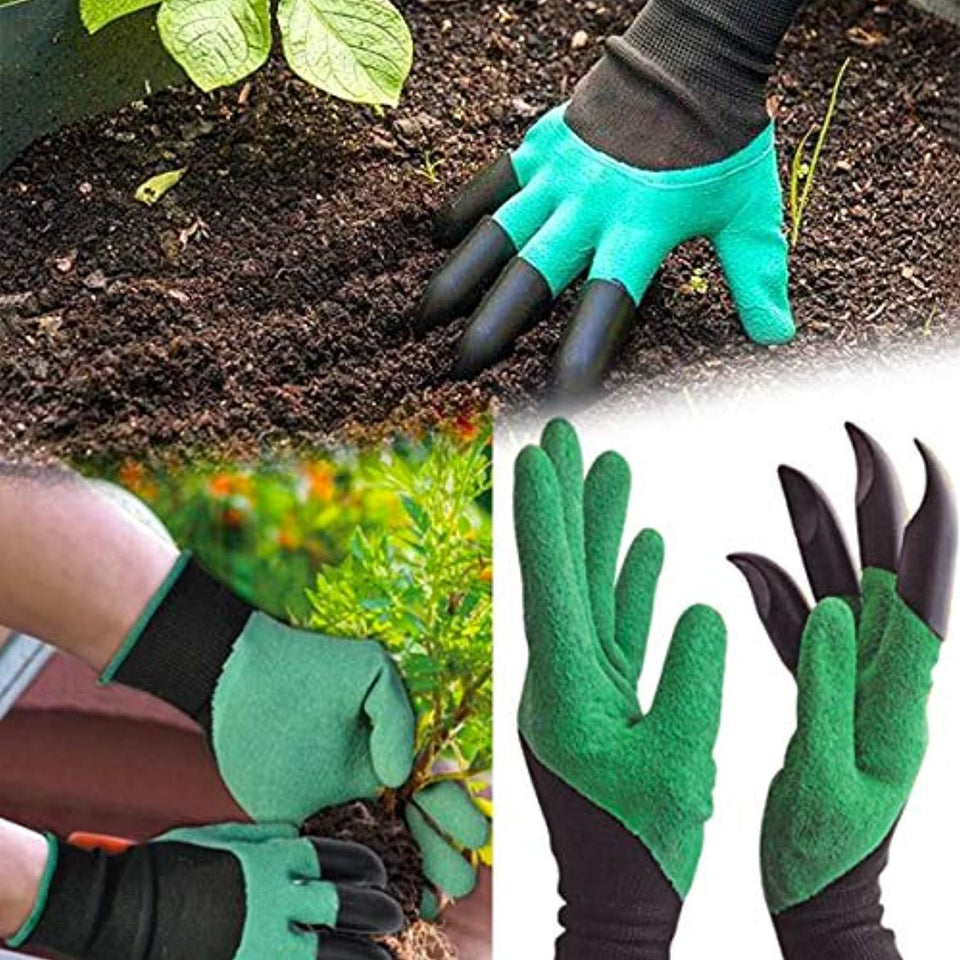 BulkySellers Gardening Tools - Garden Gloves with Claws for Digging and Planting, 1 Pair Ergonomic Grip, Incredibly Sharp Secateurs